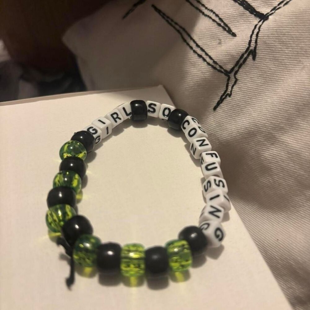 one of a kind - custom - charli xcx themed "girl, so confusing" bracelet
